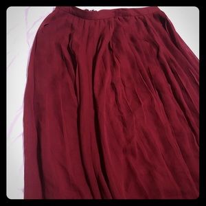 Urban Outfitters Maroon Maxi Skirt